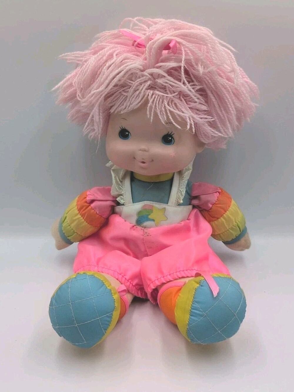 Vintage 1983 Rainbow Brite 'Tickled Pink' Baby Doll Hallmark Plush 15" w/Clothes